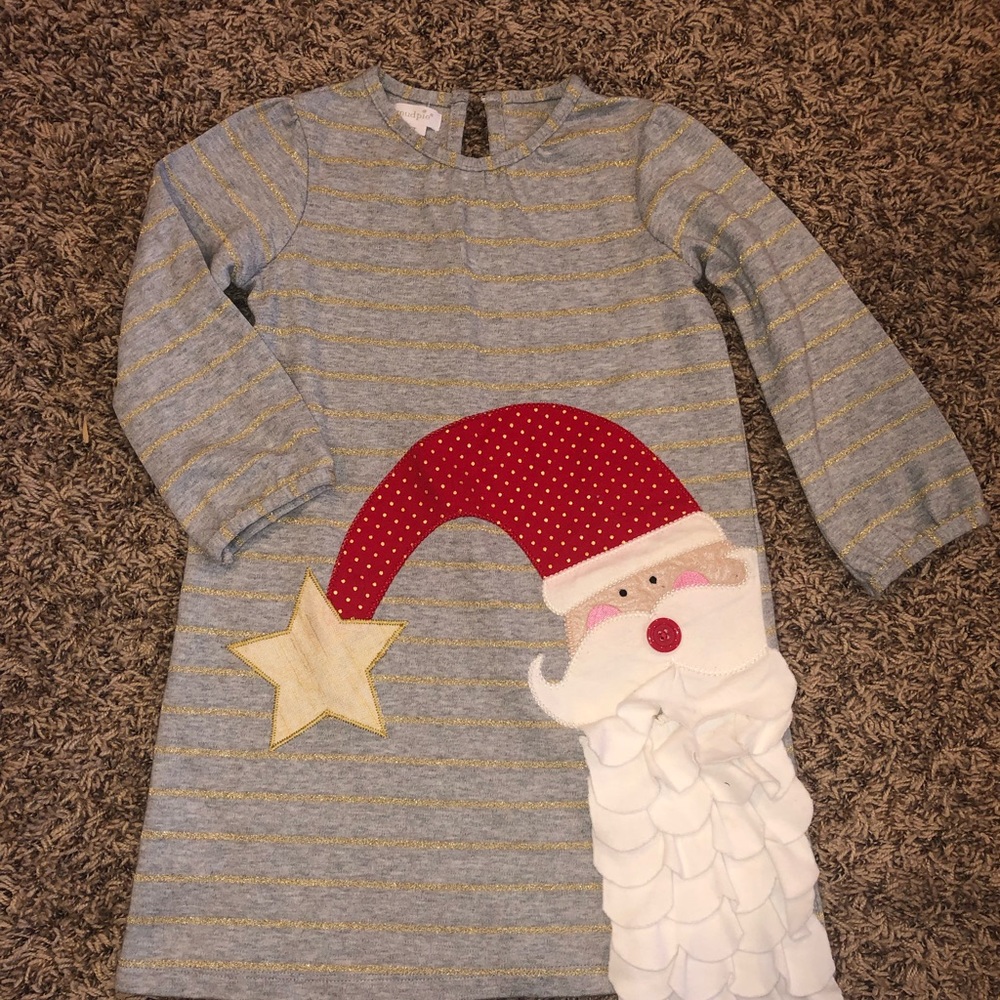 Mud pie Girls Santa dress